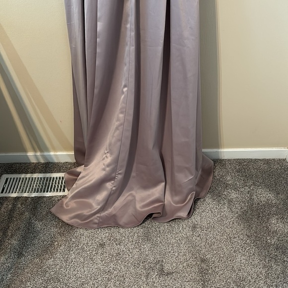 Alex Evenings Satin High Low Ballgown Dress with Pockets - Picture 7 of 9